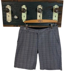 The North Face Grey Plaid Shorts Size 12